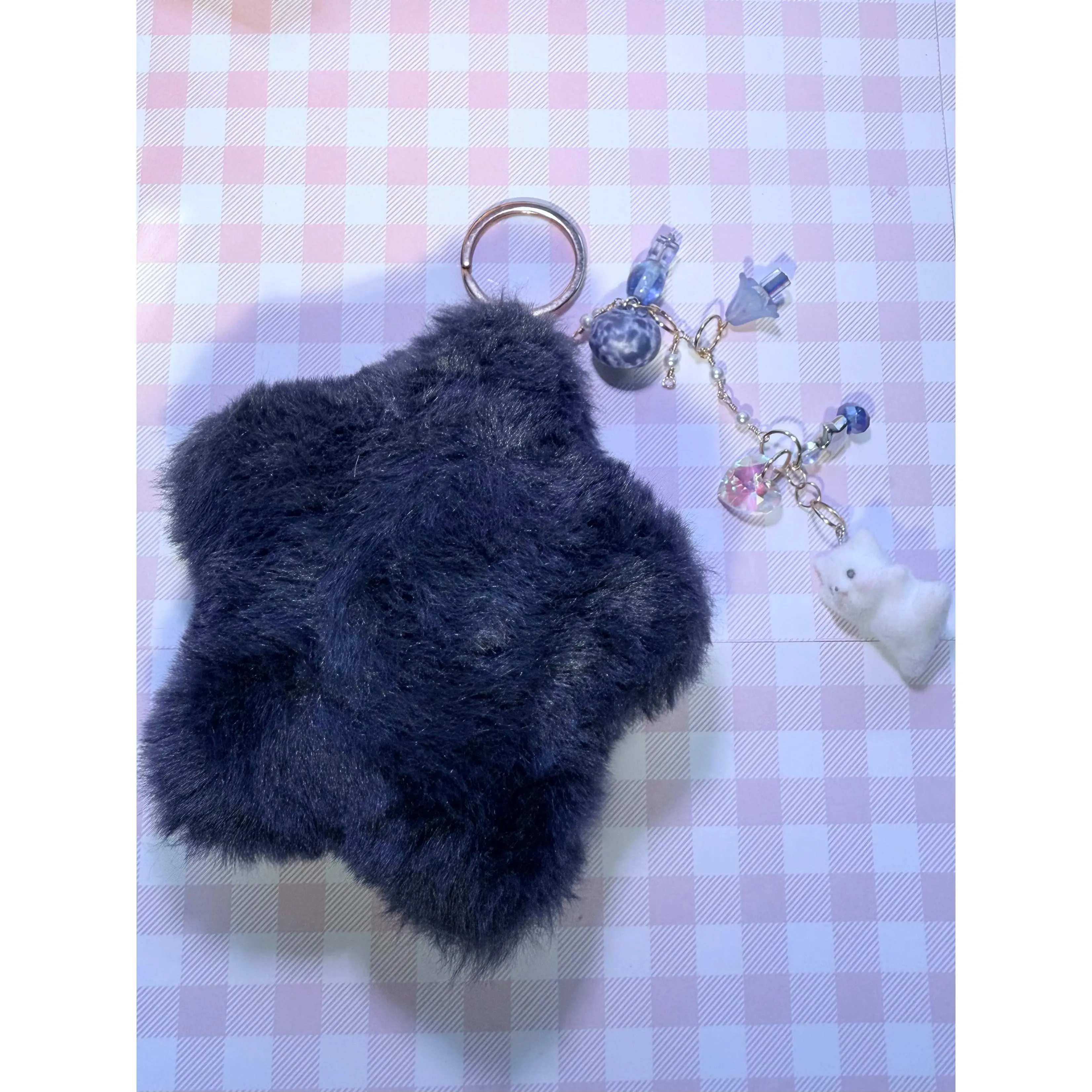 Jumbo star kitty keychain