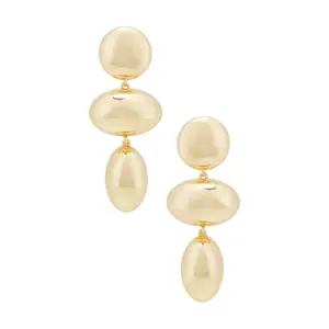 BaubleBar Three Station Drop Earrings in Gold
