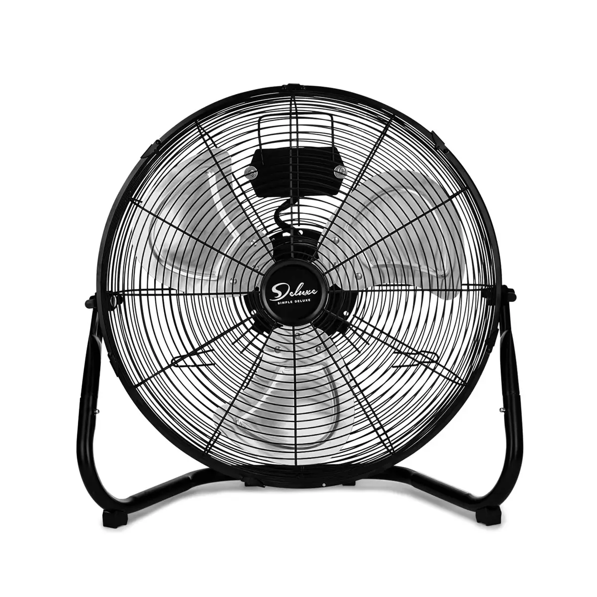 Simple Deluxe 3-Speed High Velocity Heavy Duty Metal Industrial Floor Fans Oscillating Quiet for Home, Commercial, Residential, and Greenhouse Use, Ou
