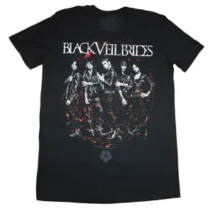Veil Brides Threads Von Herren Cotton Black Full Size T Shirt