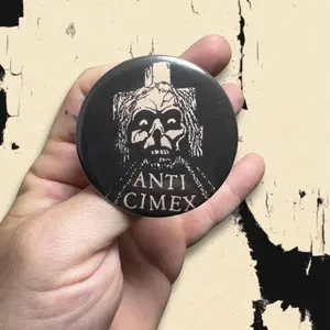 Anti-Cimex Punk Pin Large 3" Button Crust Punk Accessory for Music Lovers