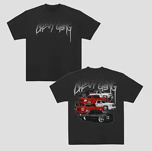 Chevy Gang T-Shirt, Custom Slammed Silverado Stack Graphic, Street Truck Culture Graphic Shirt for Truck Scene Fans & Car Club Members, Gift for Lowrider Lovers or Pickup Enthusiasts