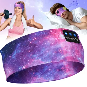 Sleep Headband Earphones Wireless Bluetooth 5.4 HD Stereo Speaker Ultra-Thin Breathable Sweat-Wicking Fast Paring Speed for Travel Gym Running Yoga & Sleeping