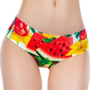 Memème Women’s Ultra-Comfortable SUMMER FRUITS - Watermelon Ice Cream - Panties | Breathable Cotton Crotch, Stretchy Fit