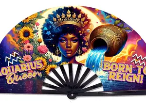 Zodiac Large Clacking folding fan Lightweight