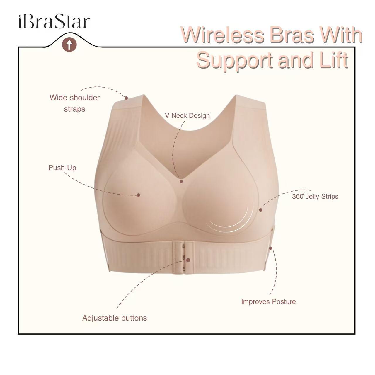 【Postural correction】Soft Breathable Wireless Sports Bra - Women's Full Coverage, Non-Removable Moulded Cups | Beige Yoga Gym Daily Fitness Activewear