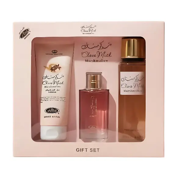 (3pc Gift Set) 50ml Choco Musk Marshmallow EDP Spray + 200ml Shower Gel + 250ml Body Mist by Al-Rehab