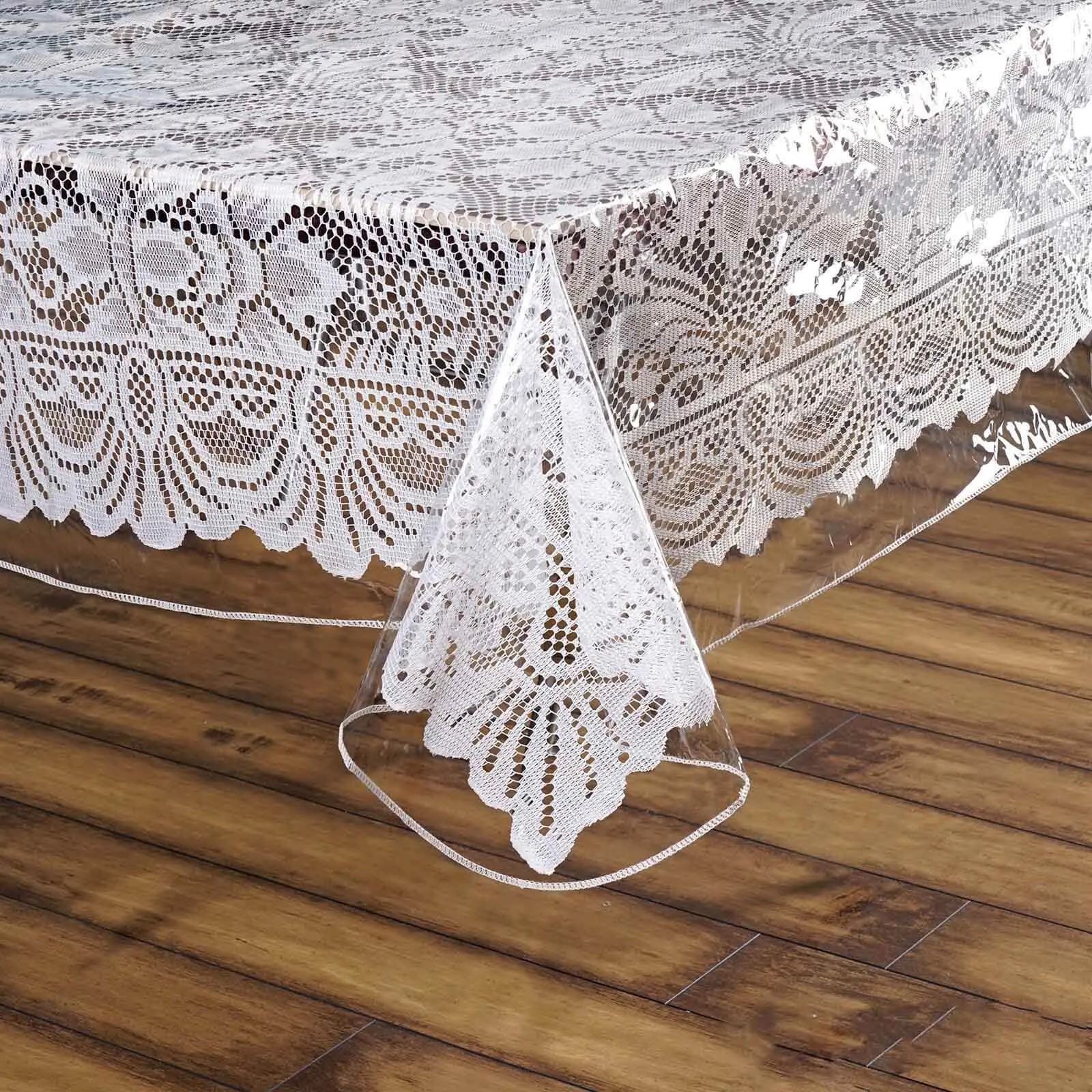 Vinyl Tablecloth 60"x90" Clear Eco-Friendly Rectangle - PVC Waterproof Cover 10 Mil Thick