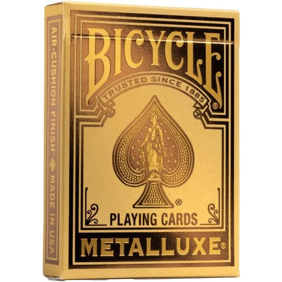 Bicycle Metalluxe Gold Playing Cards - Premium Metal Foil Finish - Poker Size
