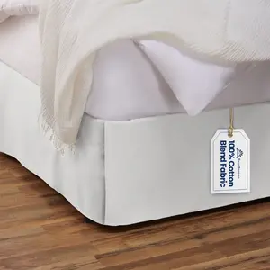 Shopbedding Tailored Bed Skirt - White, Queen  18" Drop
