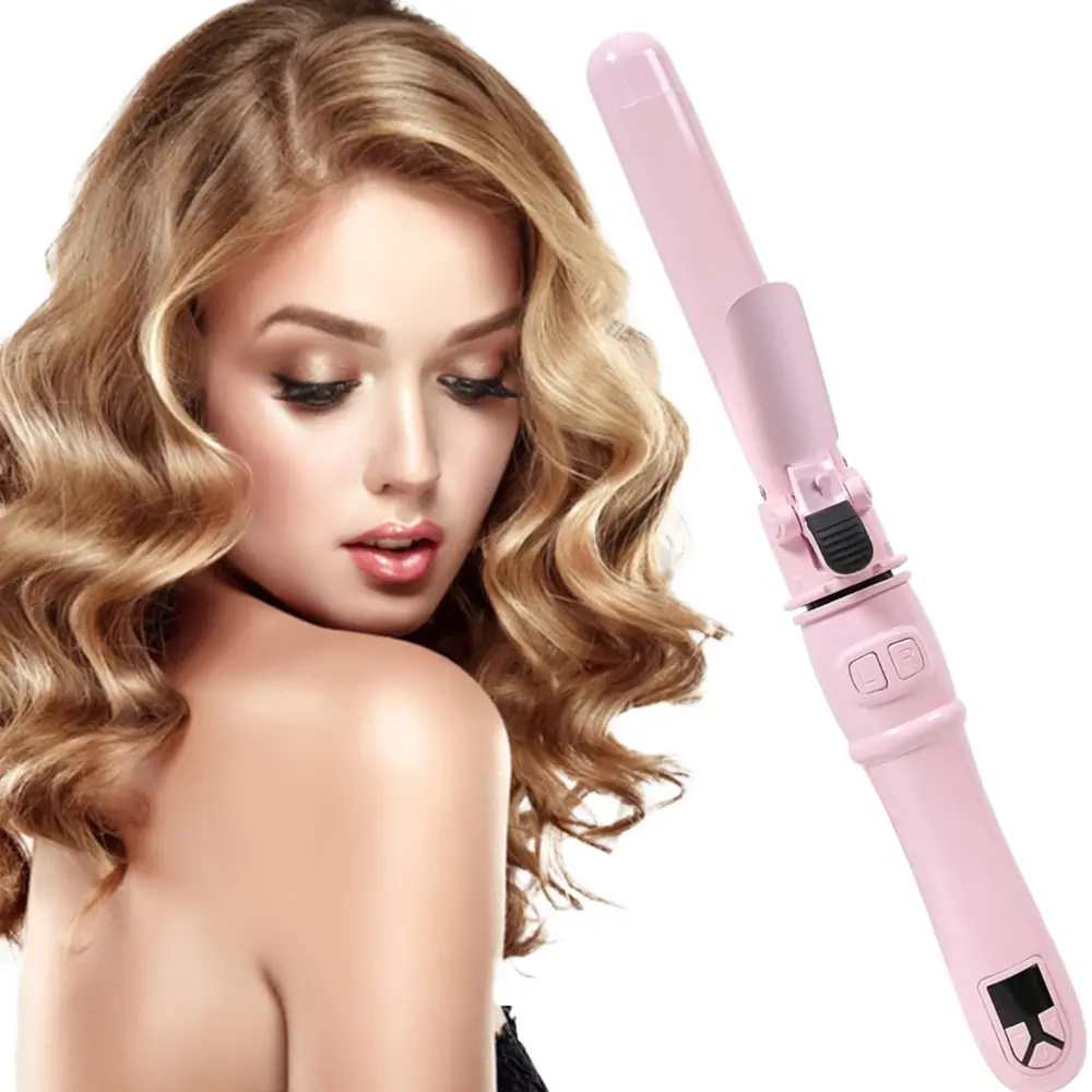 Automatic Curling Wand Rotating Curling Iron, Professional 28mm/1.1 Inch Hair Curler Hair Styling Irons Fast Heating Wand for Medium/Long Hair