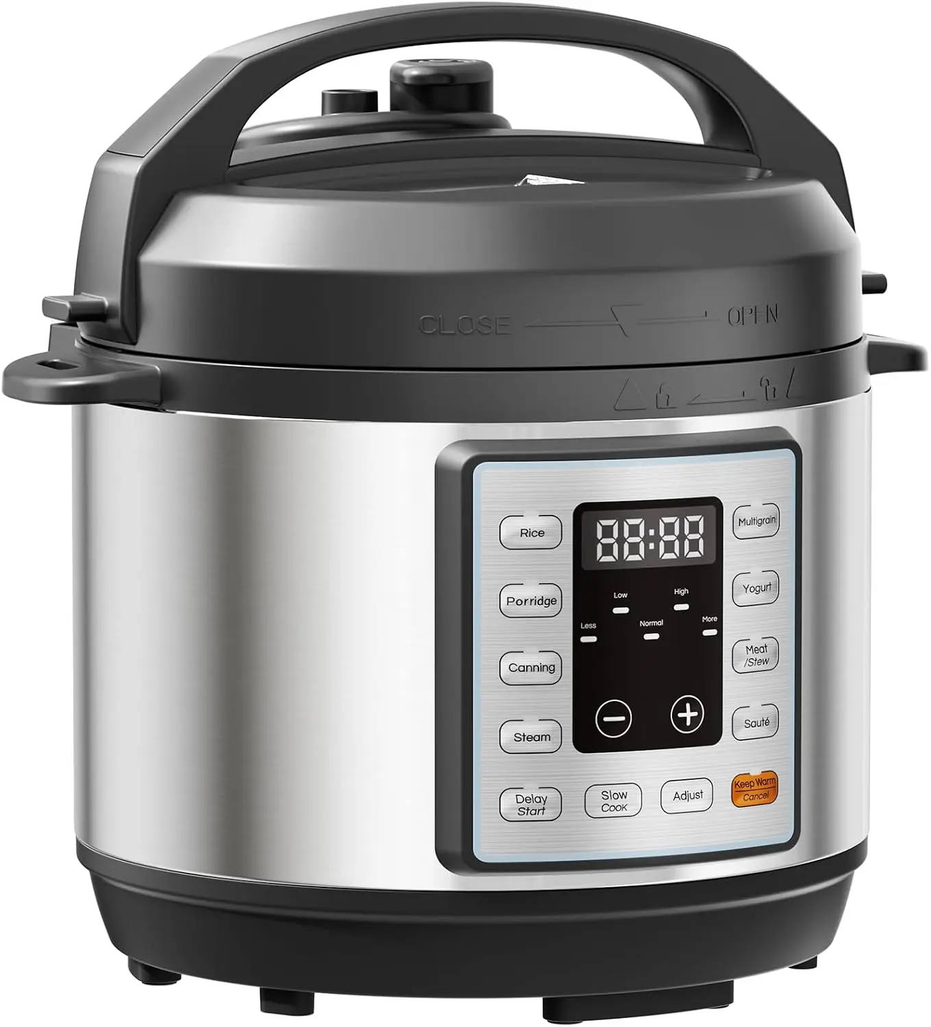 NEWBULIG 10-In-1 Electric Pressure Cooker Cookware, 3 Qt Small Programmable Stainless Steel Pot with Slow Cook Function, Ceramic Inner Pot for Rice, Stew
