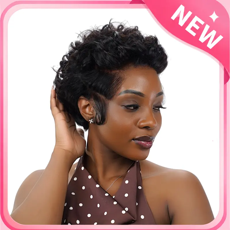 Dultev 13x6 Wear Go Pixie Cut Wigs 013 for Women 180% Density Glueless Lace Front Layered Luxury Beauty Curly HD Human Hair Wig #TikTokShopBackToSchool