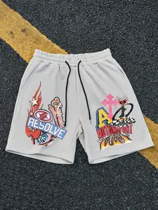 Women's Letter & Star Print Drawstring Waist Shorts, Casual Comfy Sportswear Track Shorts for Daily Wear, Ladies Bottoms for Summer