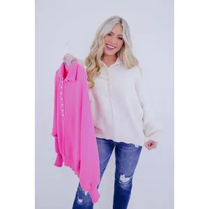 Pearlescent Mock Neck Pullover by POL - 2 Colors Pearlescent Mock Neck Pullover by POL - 2 Colors