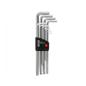 Wiha Tools 66998 Ball End Chrome Metric Hex L - Key Set, 11 Pc.