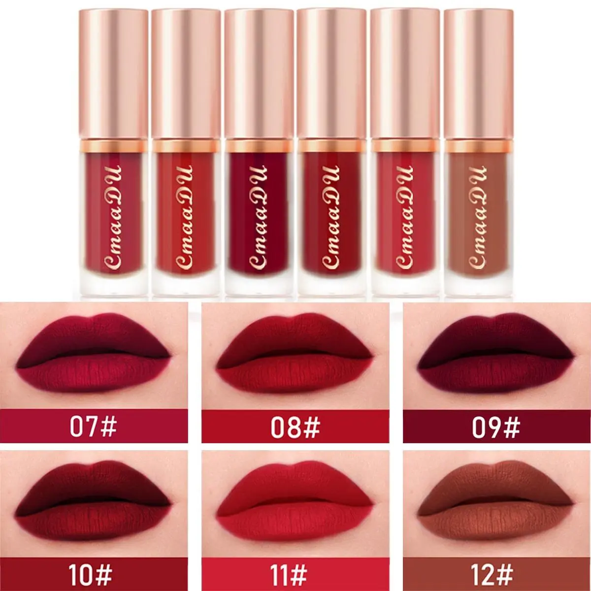 Matte Velvet Lipstick, 6 Counts Water Proof Matte Lip Balm, Long Lasting Easy Coloring Makeup Lip Sticks, Sweat Proof Moisturizing Matte Lipstick, Lipgloss, Hydrating, Longlasting Matte, Lip Product