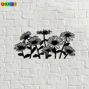 1pc Daisy Metal Wall Art,Daisy Statue Mural, Ideal Gift for New Year, Easter, Daisy Enthusiasts, Rust-Resistant Metal Wall Decor Wall Sculptures, Perfect for Indoor Wall & Outdoor Fence Daisy Enthusiasts