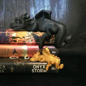 Sleeping Bookshelf Dragon - Adorable Shelf Decoration - 3D Printed Design for Books and More animal figurine Lightweight - home decor - gift