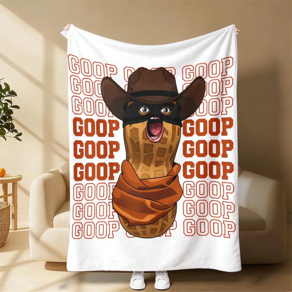 Arc Raiders The Burnt Peanut Goop Meme Blanket Lightweight Throw Blanket Flannel Microfiber Plush Bed Blanket Super Soft Blanket for All-Season Travel Camping Home Rug Suitable for giving as gifts to friends, parents and children
