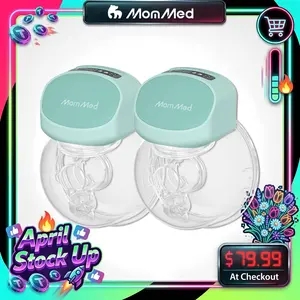 MomMed S10 Pro Breast Pump, Hands-Free Wearable Breast Pump, Big‑Cup Pump, Electric Portable Breast Pump, Breast Milk Pump, Baby Feeding Pumps with 3 Modes and 9 Levels, 24mm Breastfeeding Pump