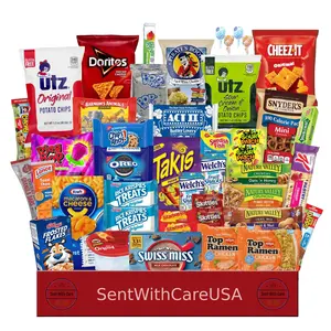 Snack Box Snack Care Package with American Snacks | Candy Box College Care Package & Snack Basket - A Great Birthday Gift Idea for Students for Adults snack  tok