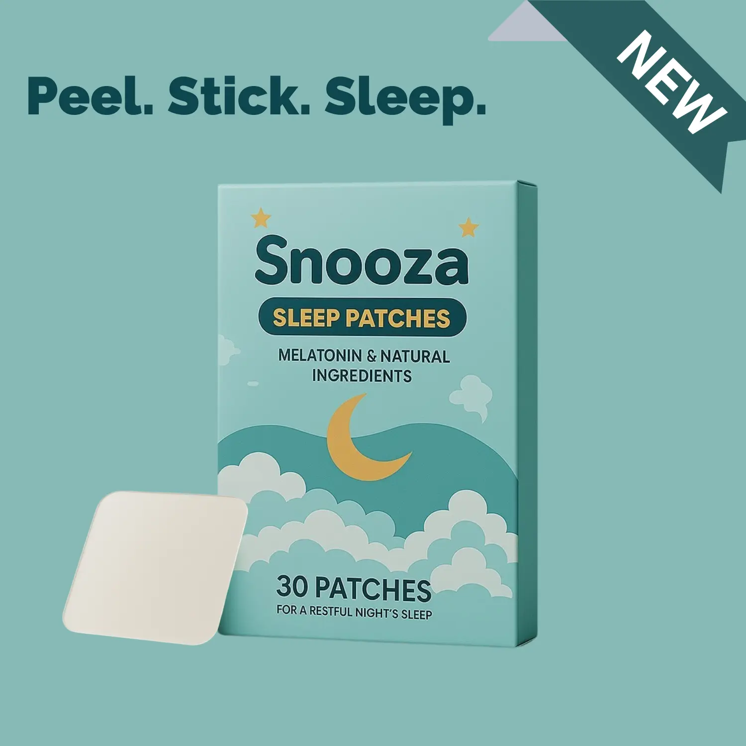Snooza Natural Sleep Patches - 30 Count - Long-Lasting Sleep Aid - Extra Strength