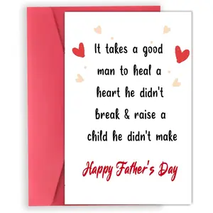 Humor Stepdad Fathers Day Card, Stepdad Fathers Day ,  Stepfather Gifts, Fathers Day Card from Wife Step Daughter Son