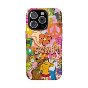 Scooby-Doo Mystery Inc. Team Phone Case, Retro Cartoon Design, Military-Grade Shockproof Anti-Drop Scratch-Resistant Cover, Compatible with iPhone 11-15 Pro Max/Pro/Mini