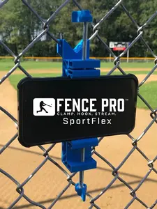 Fence Pro SportFlex – Chain-Link Fence Phone Mount, Flexible TPU, Shock-Absorbing Clamp for Sports Recording