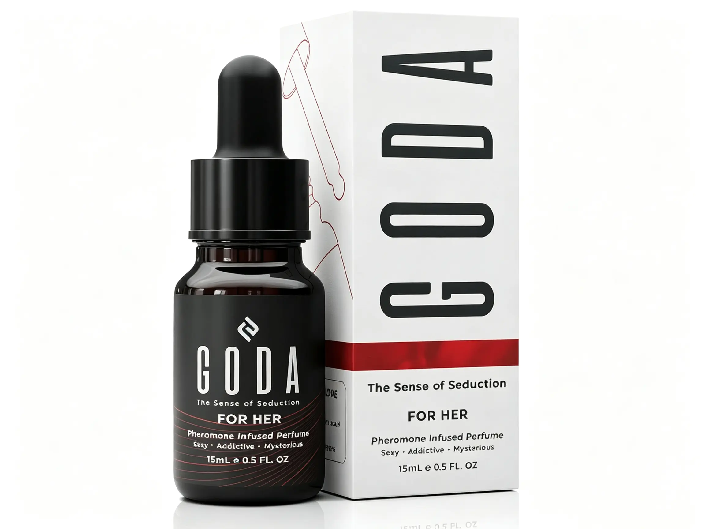 GODA Original Pheromones Perfume Oil for Women 15ml (0.50 fl. oz), Long-Lasting Jasmine & Rose Floral Scent, Vegan & Cruelty-Free Pocket Fragrance