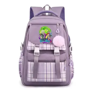 Rick & Morty Travel Cartoon Backpack Daypack 3D Printed Casual Big Capacity Backpacks with Side Pockets Adult Unisex Style-6-Purple