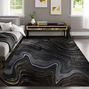 Stylish Exquisite Square Printed Velvet Carpet, Decorative Area Rug, Perfect Gift for Any Occasion, Versatile Decor for Home & Commercial Use, Multiple Sizes, Machine Washable, Soft & Non-shedding, Practical, Home Decorative Rugs