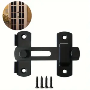 1pc Gate Latch Sliding Barn Door Latch, Matte Stainless Steel, Flip Latch Safety Door Bolt, Locking Mechanism for Secure Gates