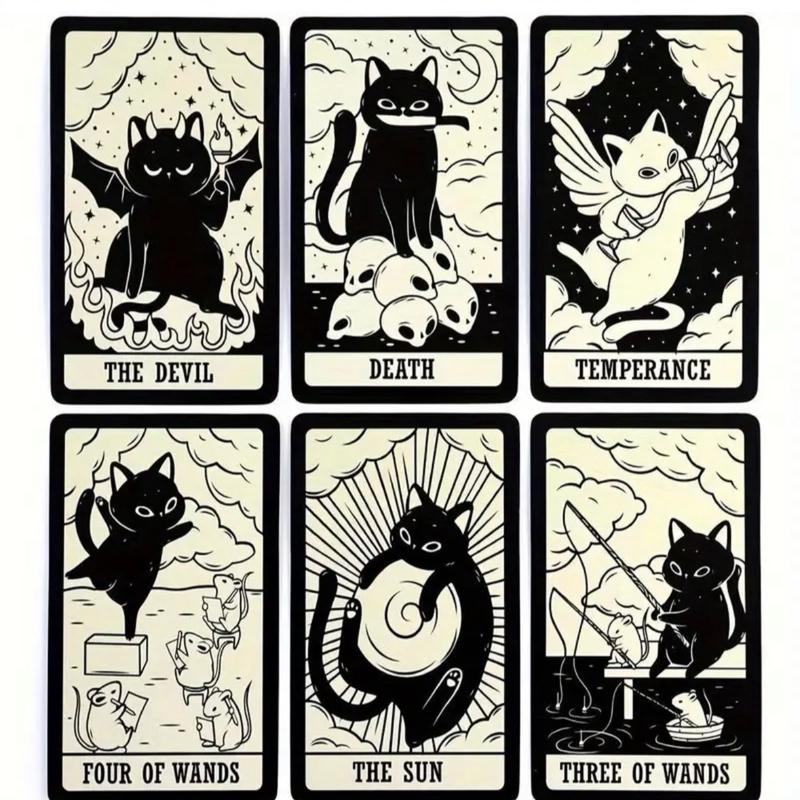 Pocket Size Classic Kitten Tarot Card Deck with 78 Cards No Guidebook taro cards 78-card deck Kitten Tarot fortune tell witchy gift tarot card affordable