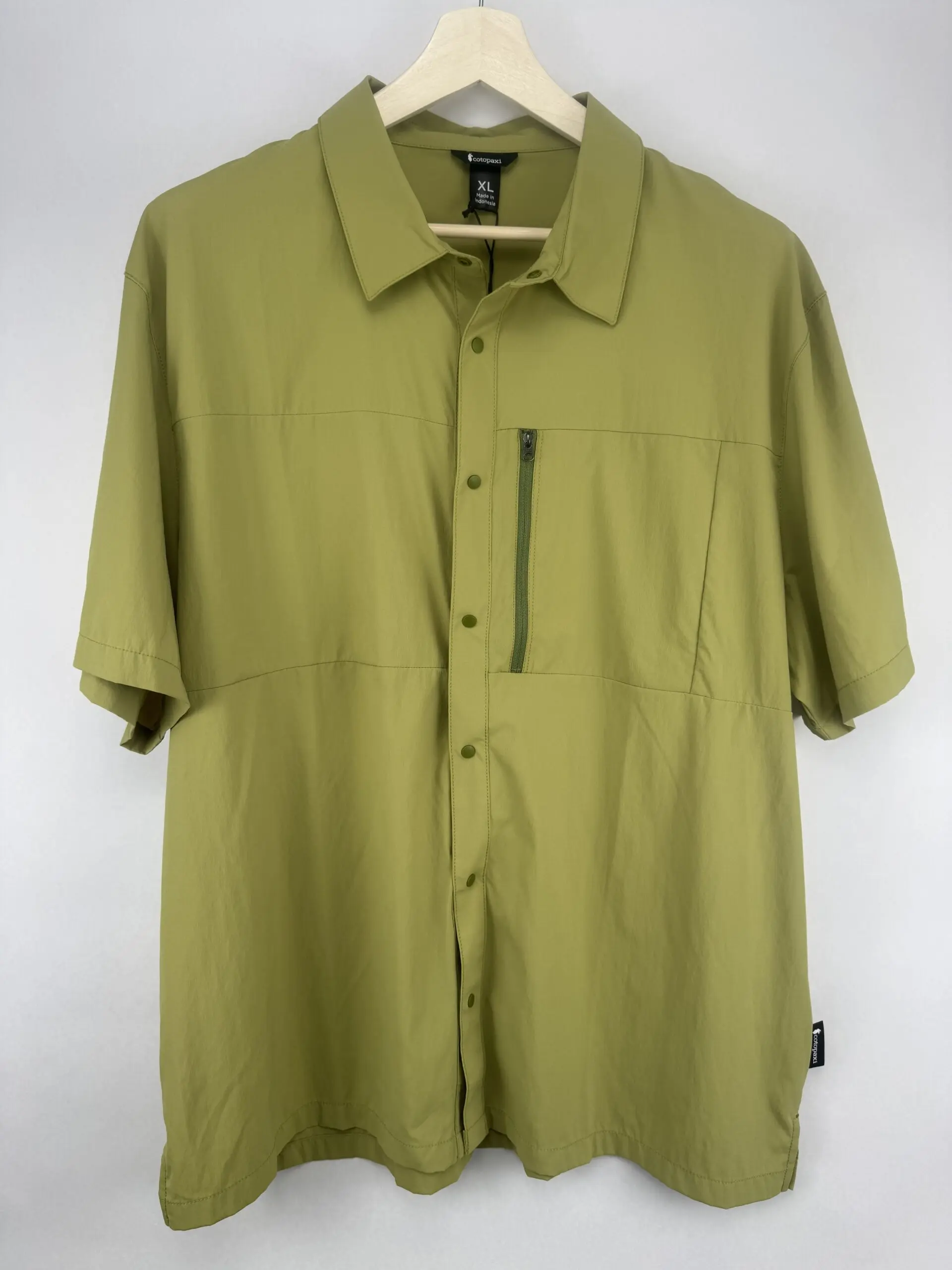 Cotopaxi Sumaco Men's Short-Sleeve Nylon Shirt - Menswear, Size XL, Lemongrass, Casual Short-Sleeve Top, Shortsleeve