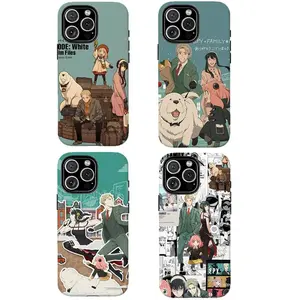 Spy * Family Anime Phone Case, Anya & F0rger Family Print Phone Cover,Compatible  for iPhone 16 15 14 13 12 11 17 Pro Max for Samsung S21 S22 S23 S24 S25 S26 Phone Case,Durable Dual-Layer Design Phone Cover,Gift for Him and Her