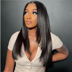 ROXY 18" HD Glueless Straight Wig 5x5 Lace Closure 180% Density Pre-Plucked Bleached Ready to Wear Ships Next Day