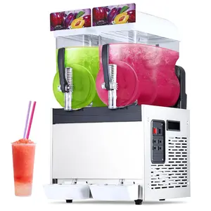 【Christmas Gift】Commercial Slushy Machine, 8 Gal/30L (15L X 2 Tanks) Slushie Machine, Frozen Drink Machine with Temperature Preservation, Stainless Steel Margarita Machine Maker for Home Restaurant Bar Party