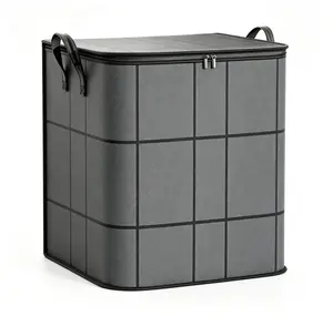 3-Pack Large Clothing Storage Bags - Space Saving Fabric Organizers with Reinforced Handles & Sturdy Zippers for Comforters, Blankets, Clothes
