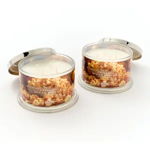 HomeWorx by Slatkin + Co. S/2 Cinnamon Sugar Popcorn 18oz Candles