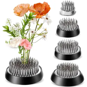 5 count Flower Frogs for Flower Arrangements, Floral Frog Kenzan with Rubber Base,  Ikebana Flower Holder Fixed Tools for Vase, DIY Floral Arrangement Supplies (Multiple Sizes, )