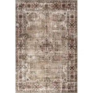 Tulsi Traditional SplashGuard Machine Washable Area Rug