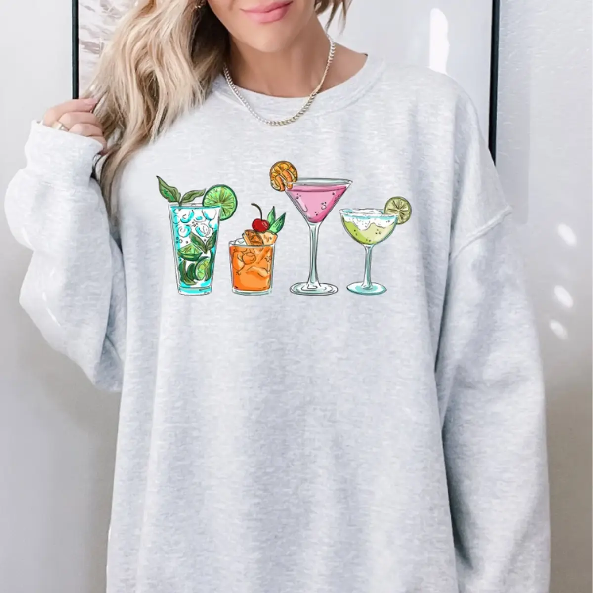 Cocktails Sweatshirt, Cocktails Graphic Sweatshirt, Margarita Sweatshirt, Bartender Sweatshirt, Cocktails Party Sweatshirt, Drinks Sweatshirt, Summer Fall Sweatshirt cute fall