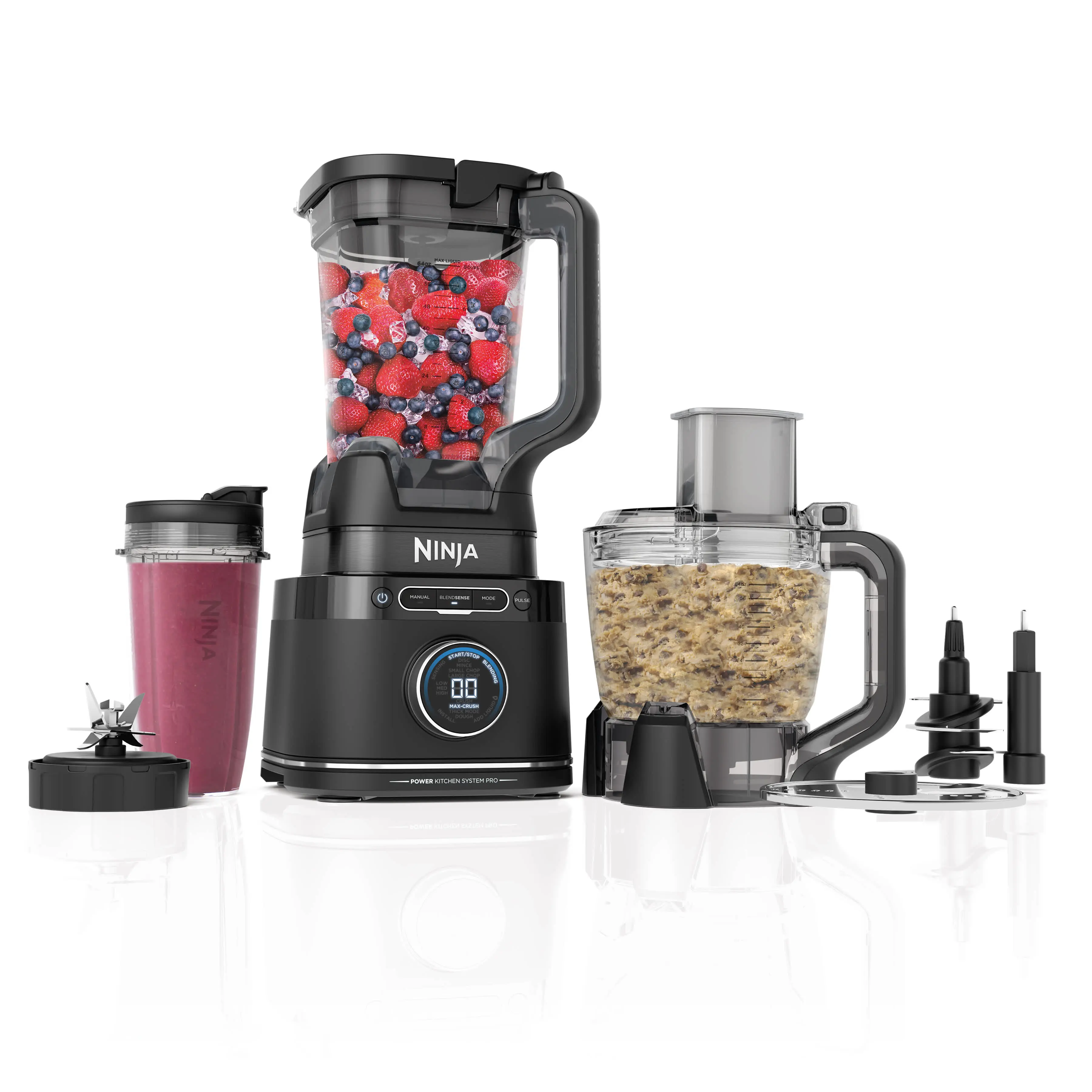 Ninja Detect Kitchen System Power Blender + Food Processor Pro with 24-oz. To-Go Cup and BlendSense Technology - TB401 Ninja Detect Kitchen System Power Blender + Food Processor Pro with 24-oz. To-Go Cup and BlendSense Technology - TB401
