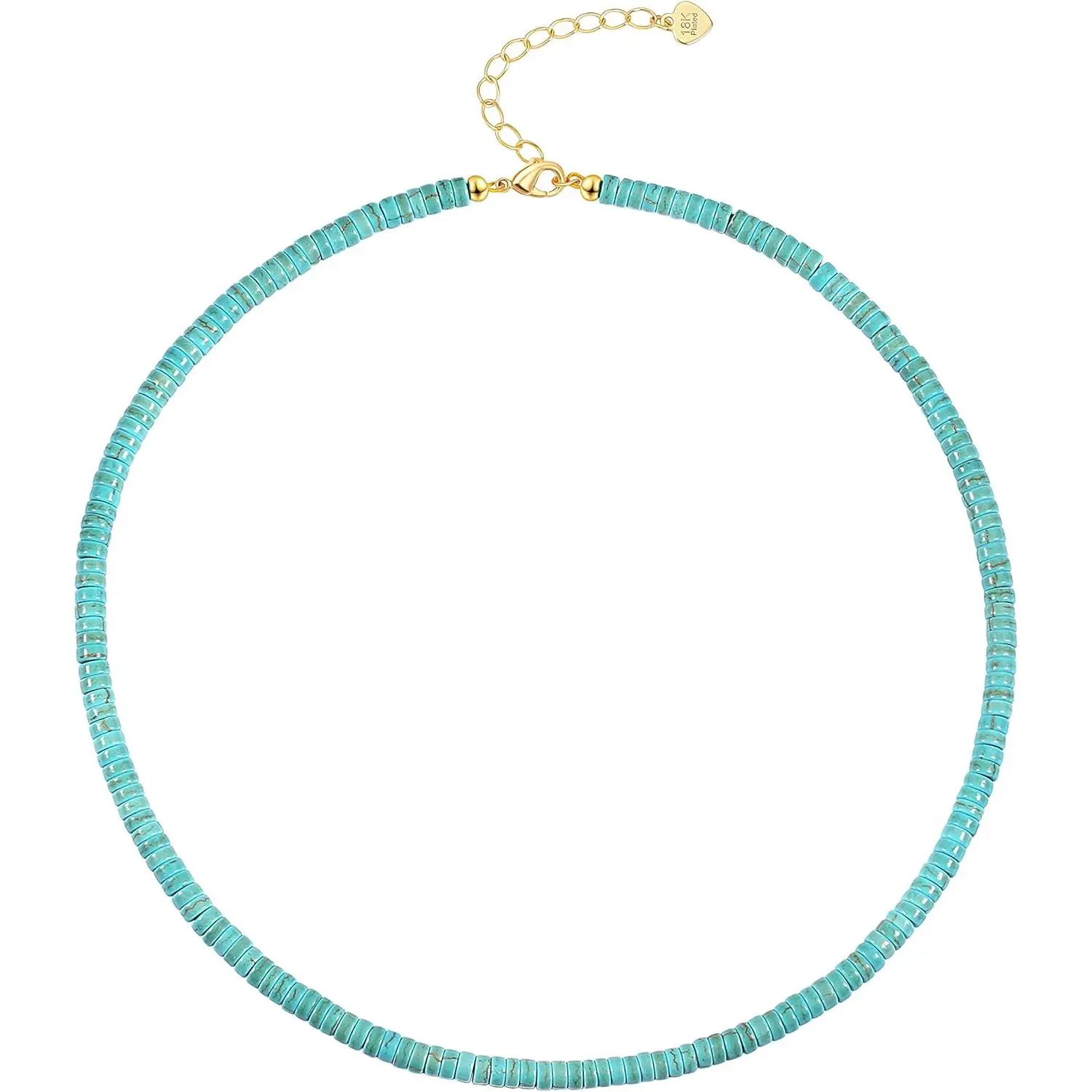 Gemstone Beaded Choker Necklace for Women Boho Turquoise/Cultured Freshwater Pearls/Garnet/Amazonite Jewelry