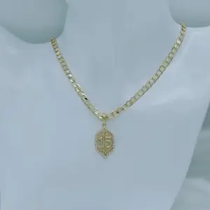 Rodriguezjewelry # 1869 Necklace (4mm) # 4038 Pendant