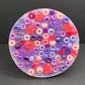 Purple and Pink Button Silicone Picky Pad Fidget Toy -Skin Picking Tool for Stress Relief and Relaxation, ADHD & Anxiety Fidget Skin Picking Tool Soft Squishy Silicone