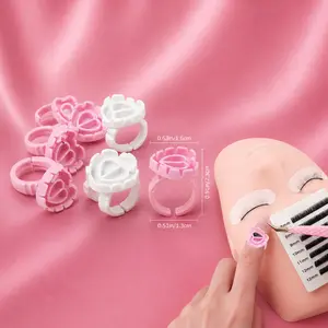 Eyelash Extension Heart Glue Rings