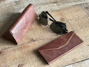 Leather Sunglass Case, Glasses Holder, Personalized Sunglass Cases, Reinforced Sunglass Holder, Handmade Leather Gift, Sunglass Protector